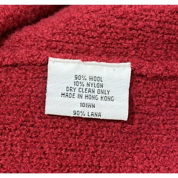 Eileen Fisher Ladies S Red Wool Blend Pullover Sweater Knubbly Knit Crew Neck - Picture 5 of 5